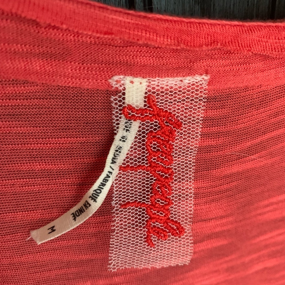 Free People Heirloom Coral Top - Picture 3 of 11